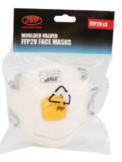Moulded 3Pk FFP2V Dust Mask (Yellow Valve) Hanging Bag