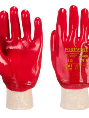 RG40 PVC Knitwrist Glove Red