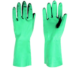 green nitrile glove